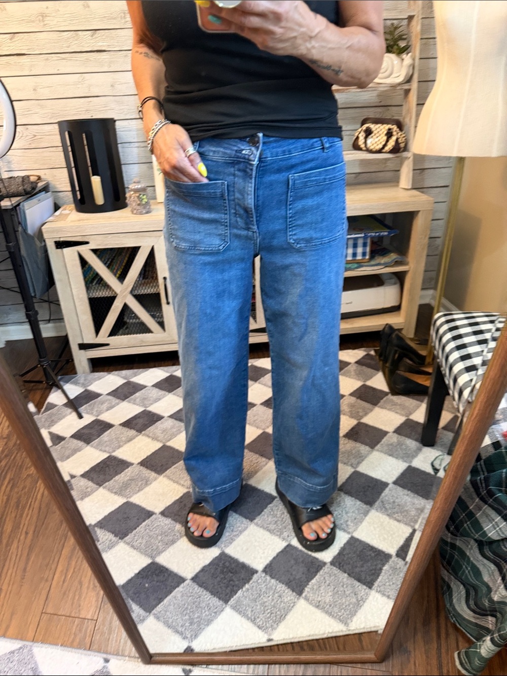Bagatelle collection stretchy wide leg jeans